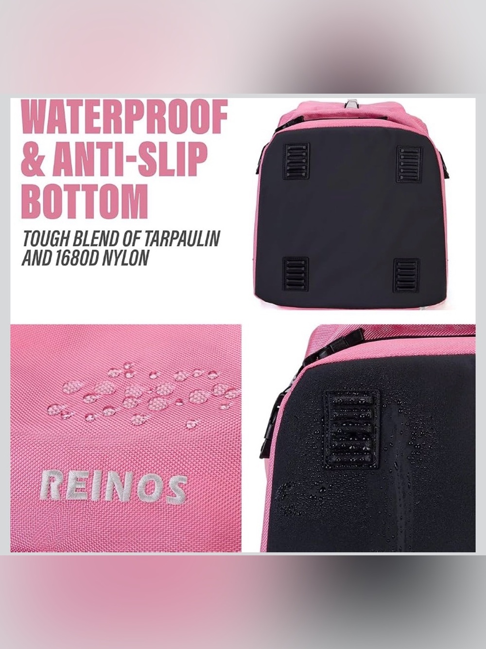 REINOS 50L Ski Boot Bag Backpack - 💗💗Pink - Picture 5 of 16